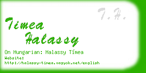 timea halassy business card