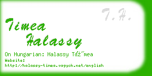 timea halassy business card